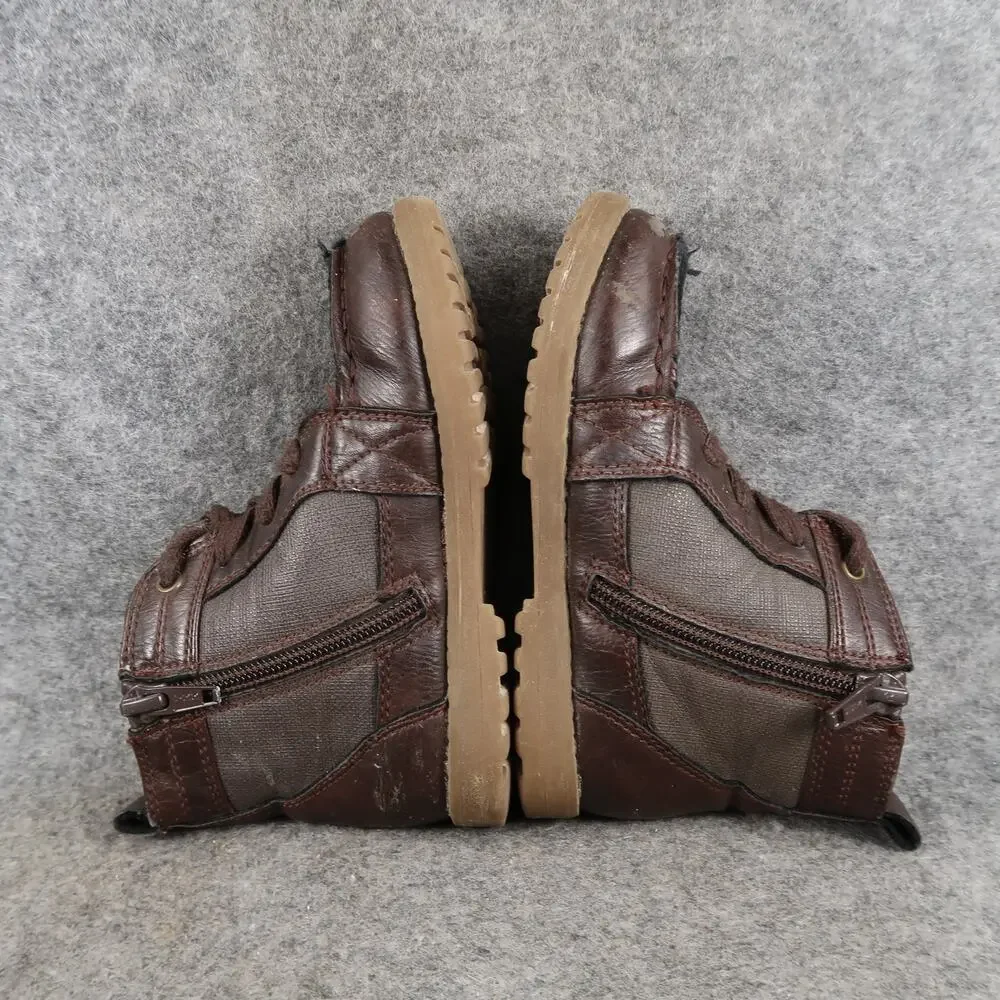 The Childrens Place Shoes Kids Toddler 9 Boots Casual Moc Toe Lace Up Side Zip